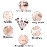 Barbeador Elétrico Para Mulheres Bikini Depilador Para Face 4 Em 1 Wh