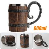 Caneca De Festa De Halloween 600ml Gótico Pirata De Aço Resina Cerveja Cof
