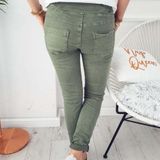 Calça Slim Fit Estilo Lazer Feminino - Verde Xxl