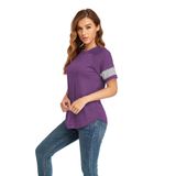 Casual Fashion Mulher Manga Curta T-shirt S