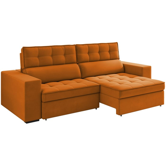 Sofa Retratil E Reclinavel 3 Lugares 218 Cm Evidence Sl 953 Veludo Moll