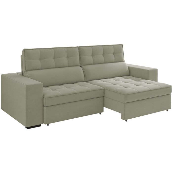 Sofa Retratil E Reclinavel 3 Lugares 218 Cm Evidence Sl 940 Veludo Moll