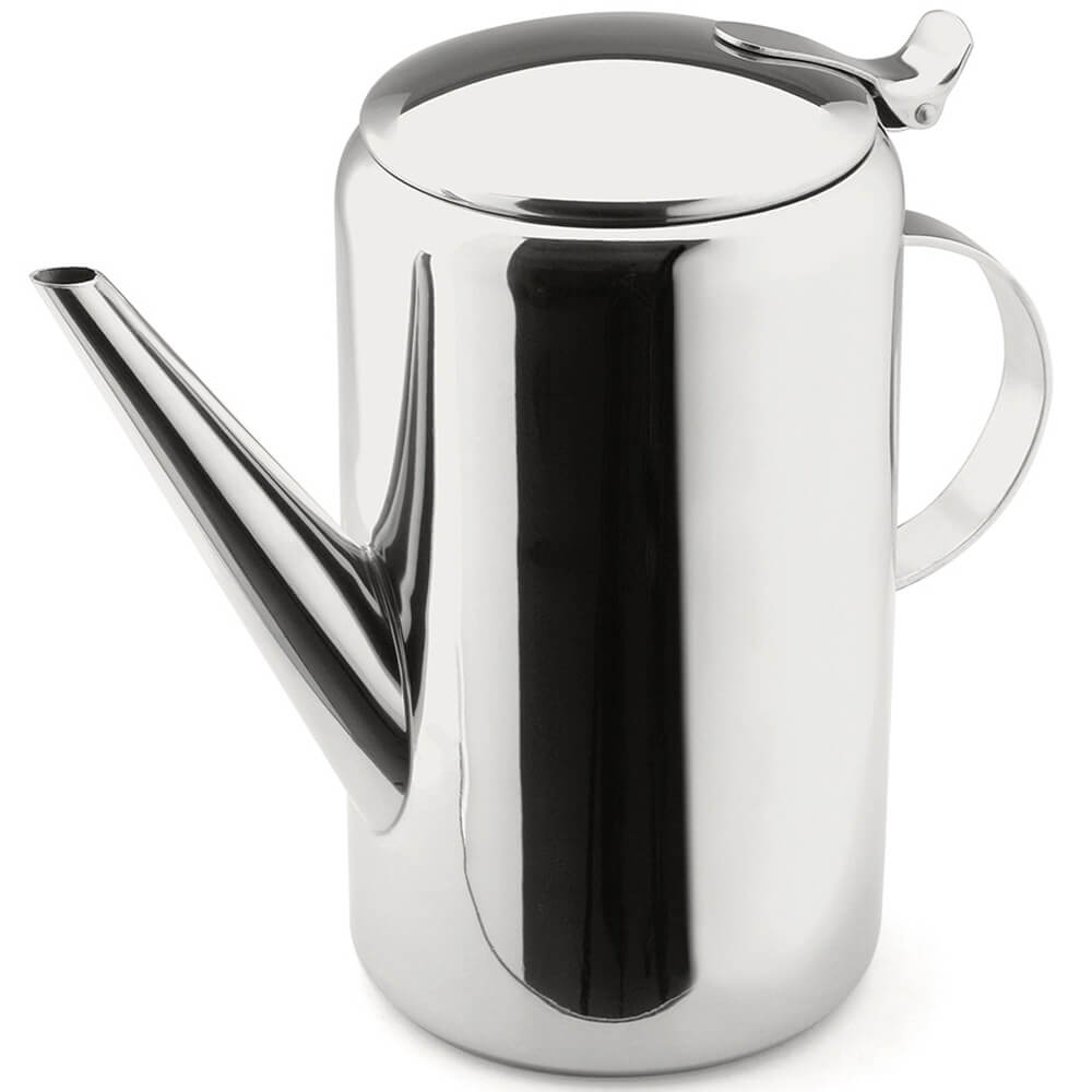 Bule De Café Jarra Para Leite Com Alça E Bico De Aço Inox 1,1l Leiteira Forma Inox