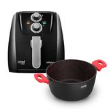 Airfryer Allspace Black 4l E Panela Ichef Home Family Size Vermelha 24cm | 220v