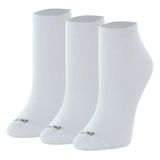 Kit 3 Pares Meia Sapatilha Feminina She Textura Conforto Branco