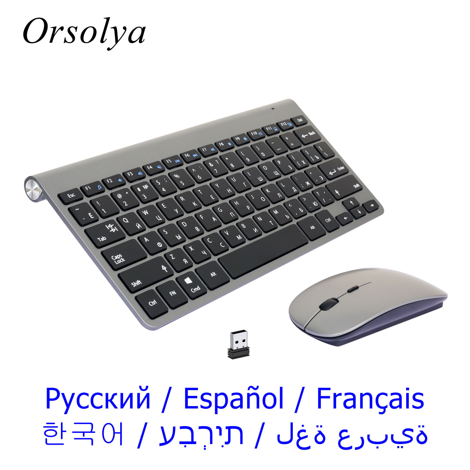 Teclado E Mouse Sem Fio Para Laptop Pc Ultra-fino Portabl