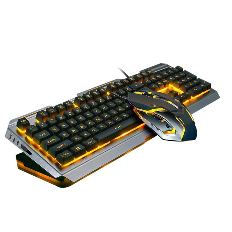 Kit De Teclado E Mouse Com Luz Impermeável Gamer Pc 3 Colo