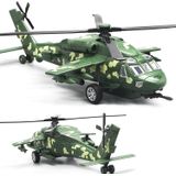 Brinquedo De Helicóptero Militar Com Luzes E Sons, Avião De Metal Fundido Puxar Para Trás Brinquedos De Avião Do Exército Para Crianças Cri