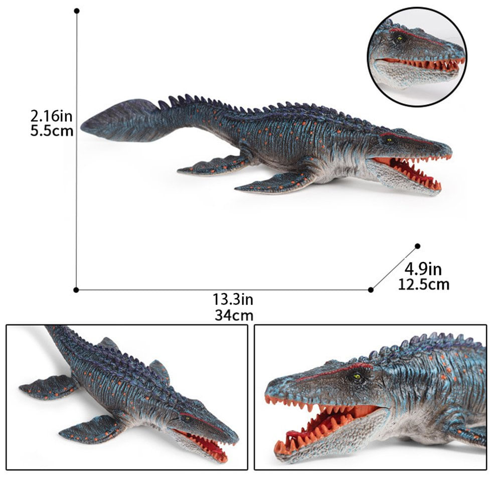 Dinossauro Brinquedo Submarino Sólido Mosasaur Liopleurodon Plástico S