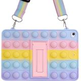 Capa Pop It Para Ipad Air 4 2020 Kids Girls, Poppet Fidget Toy Push Bubble Capa De Silicone Para Tablet, Suporte, Alça De Ombro Para Apple I
