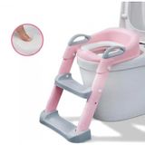 Assento Sanitário Para Bebês Bidets Assento Sanitário Infantil Com Escada Ajustável Assento Dobrável Para Instrutor De Toalete Rosa