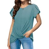 Casual Fashion Mulher Manga Curta T-shirt S