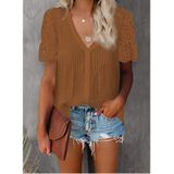Casual Fashion Mulher Manga Curta T-shirt S