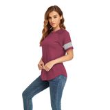 Casual Fashion Mulher Manga Curta T-shirt S