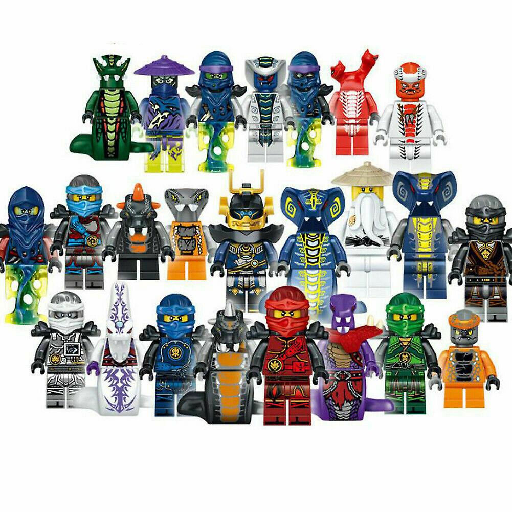 Conjunto De 24 Pcs Ninjago Mini Figuras Blocos De Construção Brinquedos Presente