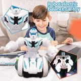 Robô De Aço Rotativo Carro De Equilíbrio Elétrico Música Infantil L