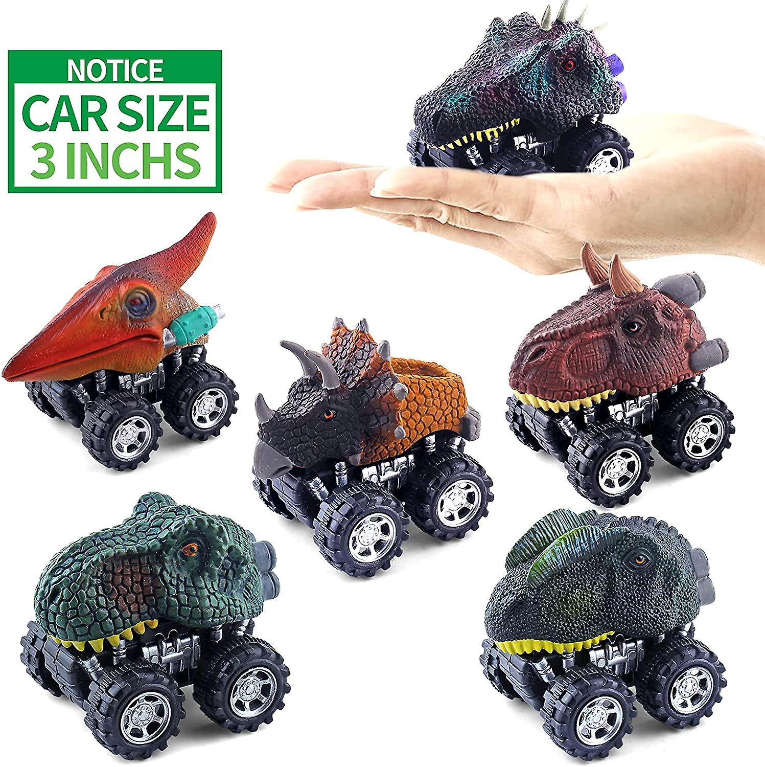 Brinquedo De Dinossauro Puxar Para Trás Carros 6 Pacote De Brinquedos De Menino Dinossauro Idade 3,4