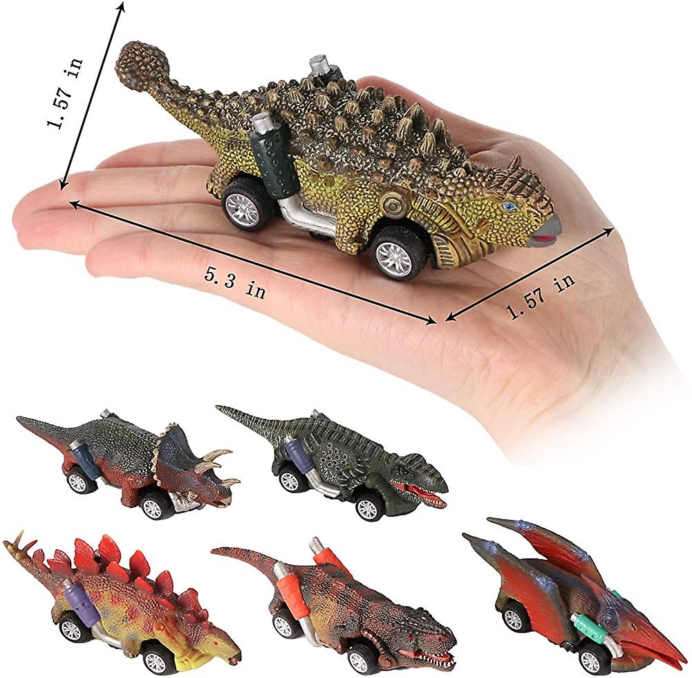 Carros De Dinossauro Para Meninas Meninos, 6 Pcs Dinossauro Puxar Para Trás Carros,