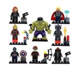8 Pcs Vingadores Super-heróis Hulk Mini Building Blocks Toys-1
