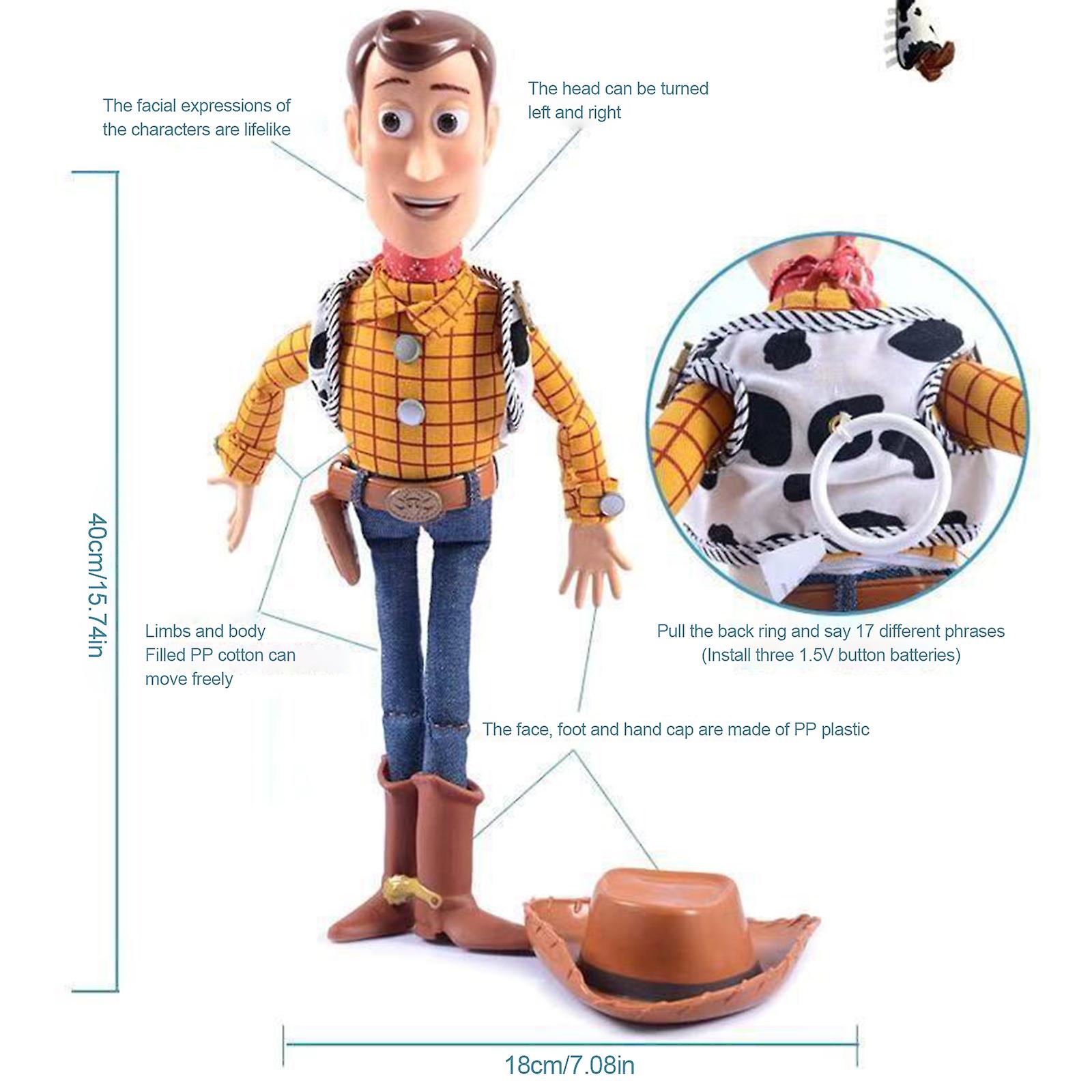 Pixar Toy Storys Woody Jesse, Interativo Talking Action Figu