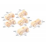 6pcs Educacional Inacabado Carro De Madeira Brinquedo Crianças Pintura Brinquedos