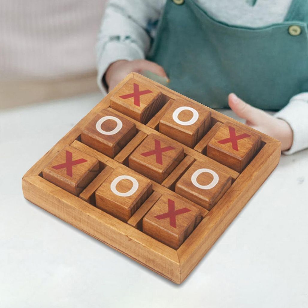 Jogo de Tabuleiro Tic Tac Toe de Madeira Maciça - Perfeito para Diversão em  Família e Entretenimento no Quintal! - Temu Portugal