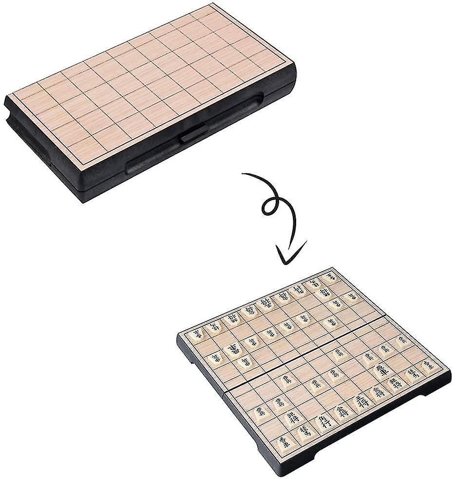 Conjunto de Shogi dobrável magnético, jogo de xadrez japonês portátil  portátil dobrável