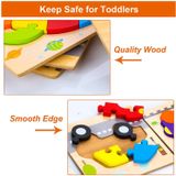 Quebra-cabeça De Madeira Para Crianças, Montessori Color Shape Learni