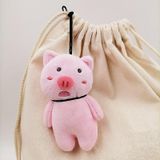 Mini Porco Bonito Boneca De Pelúcia Saco De Brinquedo Pingente Chaveiro Decoração
