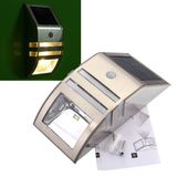 2 Pack 2 Led Lâmpada Solar Pir Sensor De Movimento Luz Jardim Pátio
