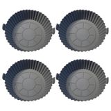 4 Pçs Fritadeira De Ar Pote De Silicone Acessórios Fritadeira De Ar Fritadeira De Ar Forros De Silicone Cesta Cozinha Fritadeiras De Ar Reut