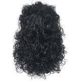 Moda Homem Preto Longo Cruly Peruca Masculina Festa Peruca Bonita Legal