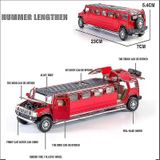 Yyh-1: 32alloy Hummer Limousine Metal Car Modelo (vermelho)