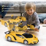 Controle Remoto Carro Rc Transformer Robot Car 360 Rotação Bra