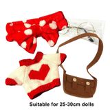 Roupas Lalafanfan, Conjunto De Roupas De Vestir Para Brinquedos De 30 Cm Com Óculos, Boné, Suéter, Saia, Mochila, Brinquedos Infantis, Prese