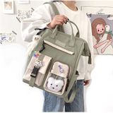 Mochila Kawaii Com Alfinete E Acessórios Kawaii, Lindas Mochilas Escolares Kawaii Para Meninas Adolescentes (verde)