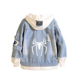 Jaqueta Jeans Marvel Spider Man Logo Print