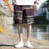 Shorts De Linho Estilo Havaiano Masculino =(m)