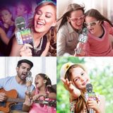 Pratabluetooth 4 Em 1 Karaoke Microfone Sem Fio Com Led