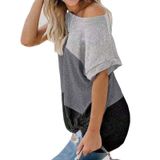 Casual Fashion Mulher Manga Curta T-shirt S