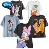 Disney T-shirt Cartoon Animal Print T-shirt De Algodão = S