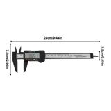 1 Pacote Preto Abs Plástico Lcd Display Vernier Pinça