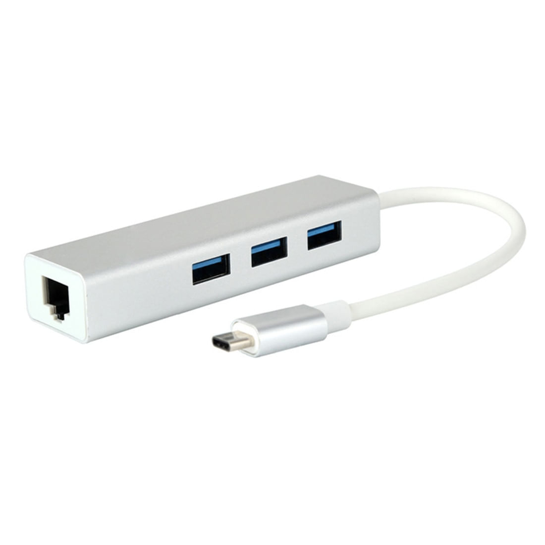 Puertos Usb 3,0 Hub Tipo C A Ethernet Lan Rj45 Cabo Adaptar