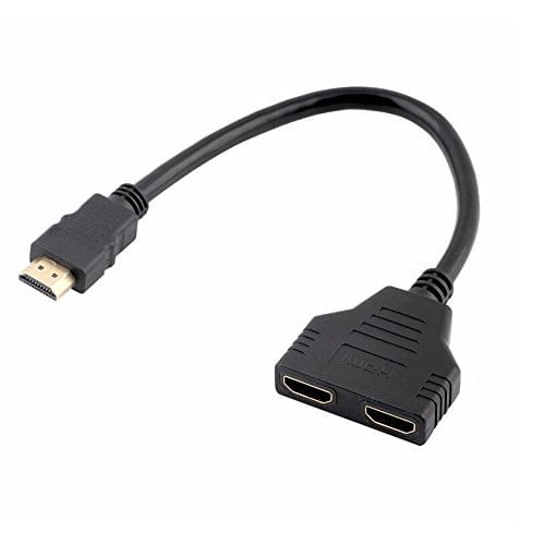 Hdmi Macho Para 1 A 2 Adaptador De Teleférico Hdmi Fêmea Duplo.