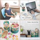 Bonecas De Aninhamento Russo Matryoshka Empilhamento De Madeira Aninhado Conjunto