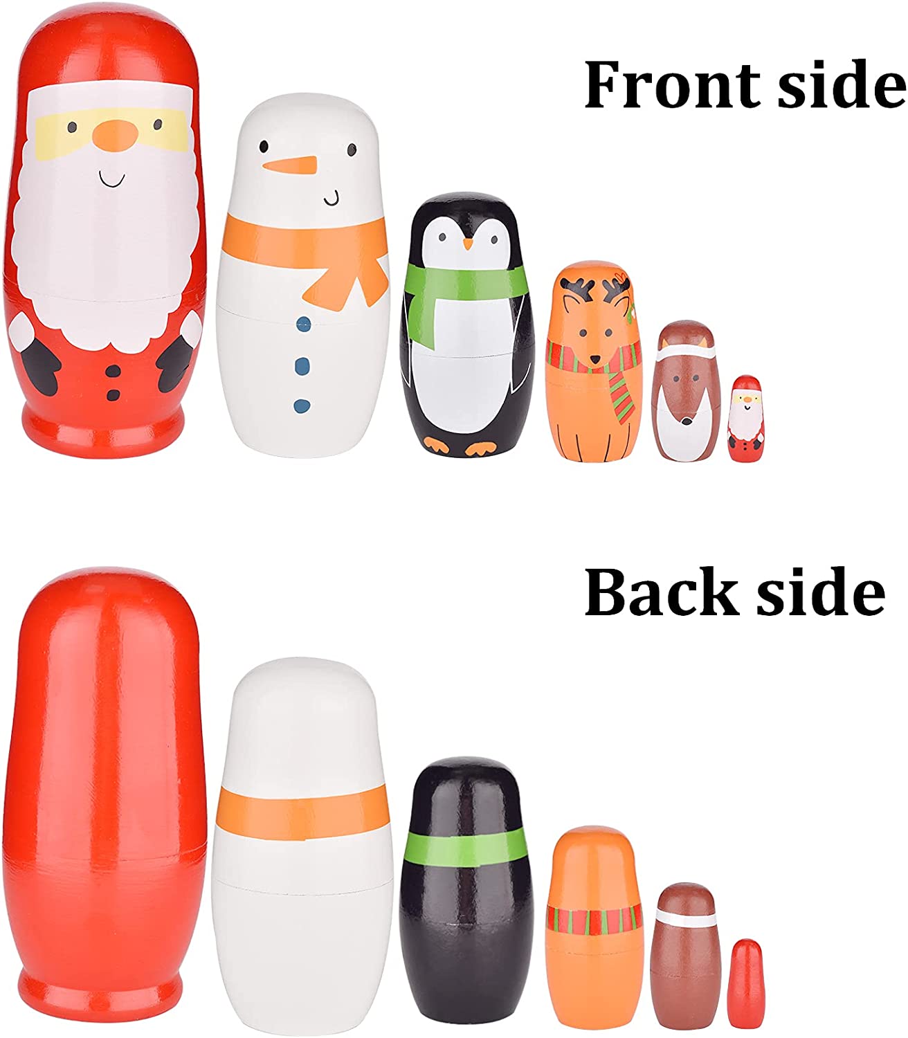 Bonecas Russas De Nidificação De Natal, Matryoshka Pintadas À Mão