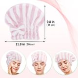 2 Pack Toalhas De Secagem De Cabelo De Microfibra, Turbante Super Absorvente