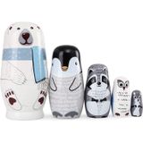 Bonecas De Nidificação Russa Matryoshka Madeira Empilhando Bonecas Para Criança