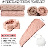 Toalha De Secagem De Cabelo De Microfibra Para Mulheres Absorvente Rápido Seco H