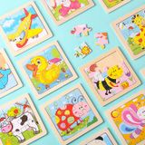 9 Peças De Madeira Crianças Educação Infantil Puzzl